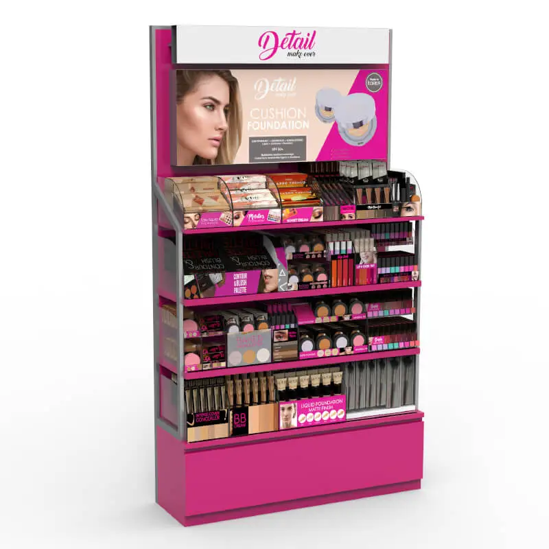 WeiTu | MDF floor standing display with light,display floor case