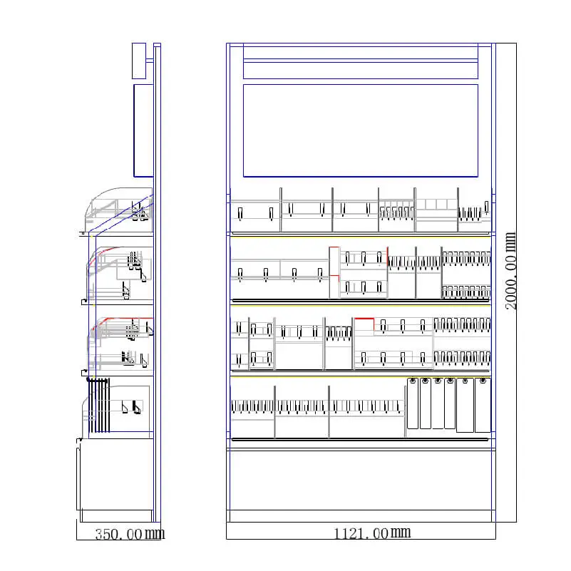 WeiTu | MDF floor standing display with light,display floor case