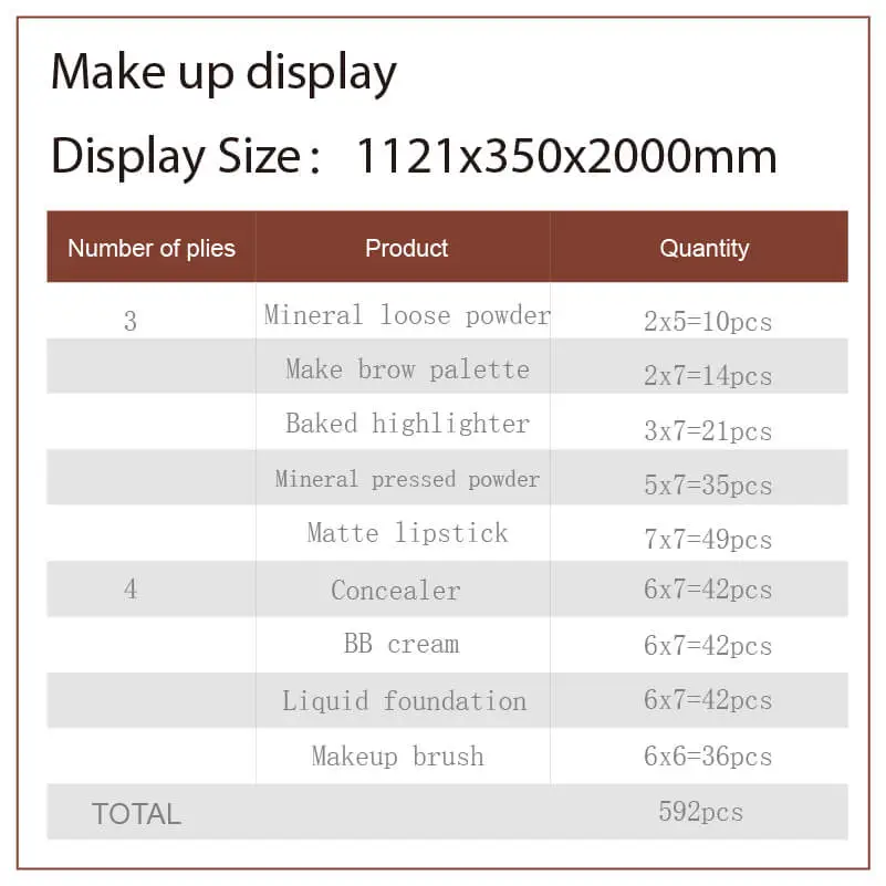WeiTu | MDF floor standing display with light,display floor case
