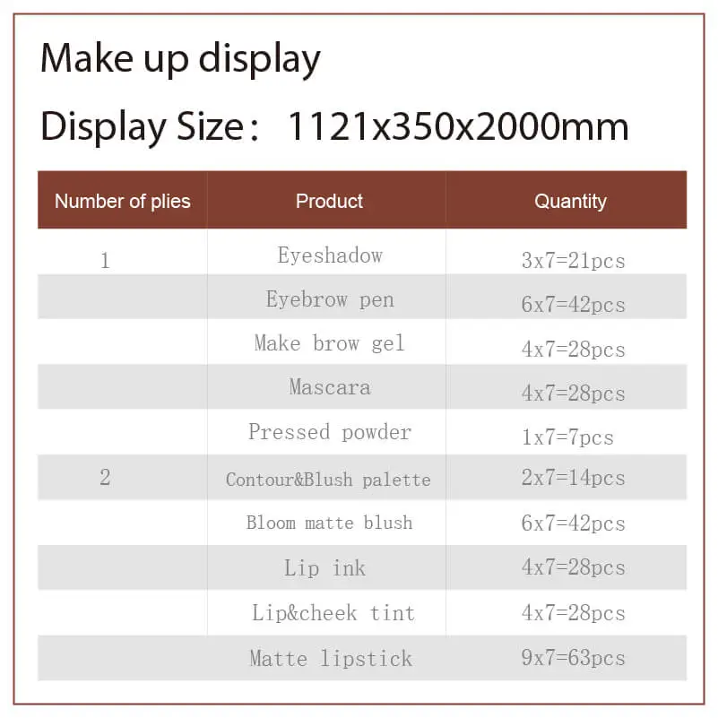 WeiTu | MDF floor standing display with light,display floor case